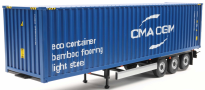1:24 CONTAINER TRAILER BLUE 2024 - SOLIDO - S2400507