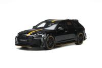 1:18 AUDI - A6 RS6 AVANT C8 GT 2020 Mythos Black Yellow - GT SPIRIT - GT326