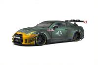 1:18 NISSAN GT-R (R35) WITH LB WALK BODY KIT TYPE 2 ARMY FIGHTER GREY - SOLIDO - S1805807